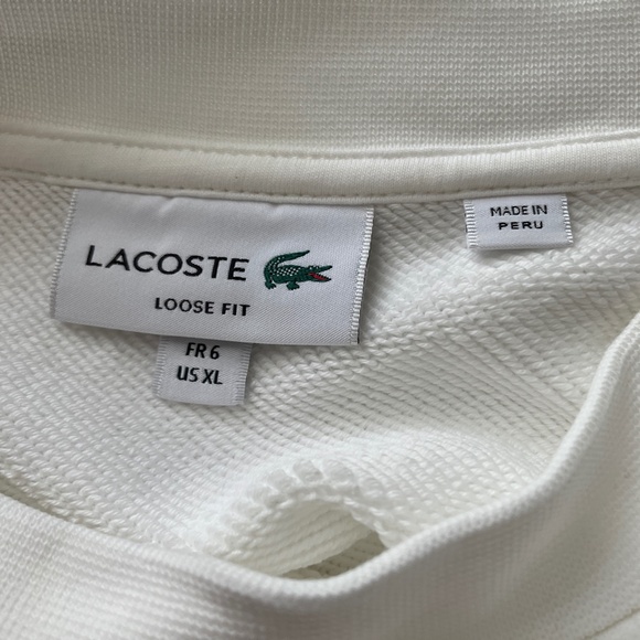 Lacoste Mens XL Varsity Logo Sweatshirt Crewneck Preppy Streetwear Logo Thick - Picture 7 of 11